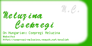 meluzina csepregi business card